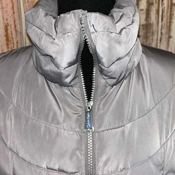 Calvin Klein Metallic Gray Puffer Vest - Picture 2 of 6